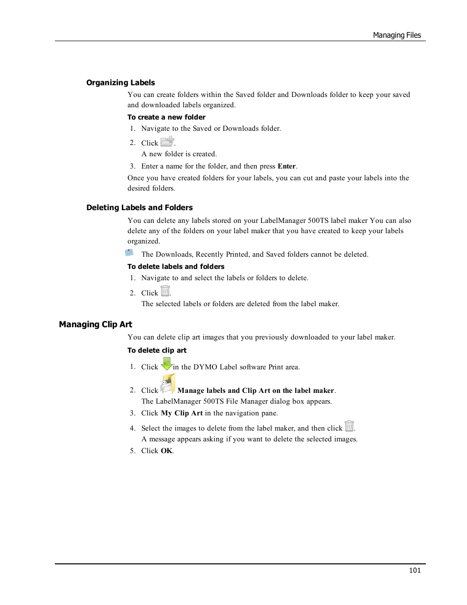 Managing clip art | Dymo LabelWriter 300,310,320,330 DLS 8 User Manual | Page 109 / 122