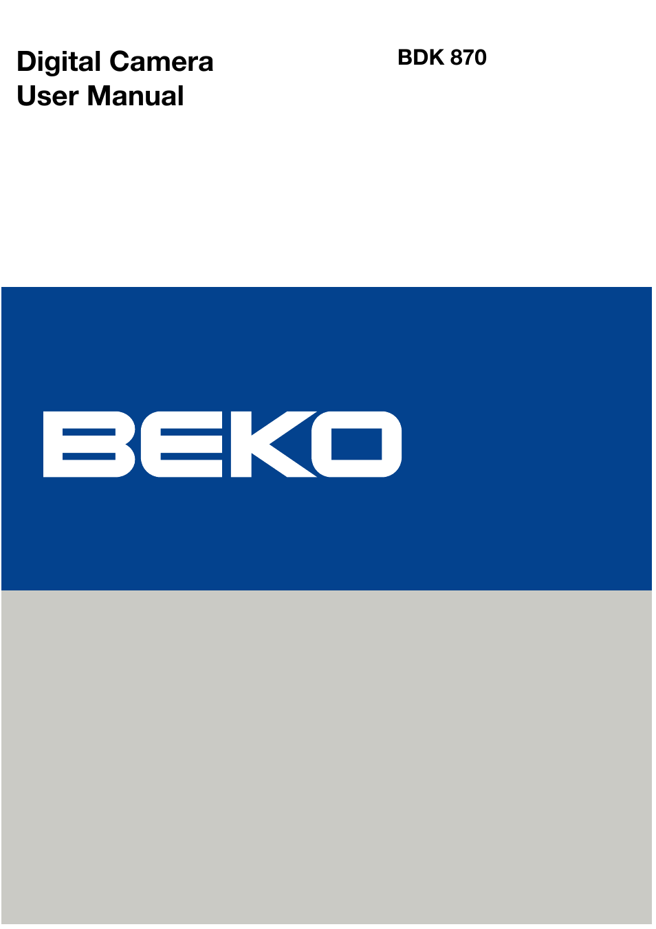 Beko BDK 870 User Manual | 62 pages