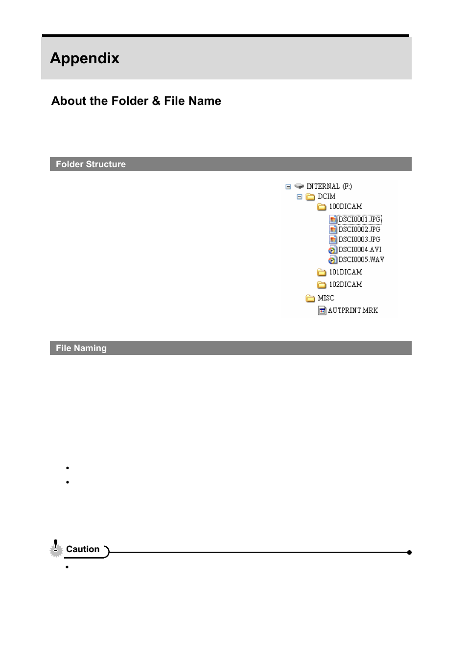 Appendix, About the folder & file name | Beko BDK 870 User Manual | Page 54 / 62