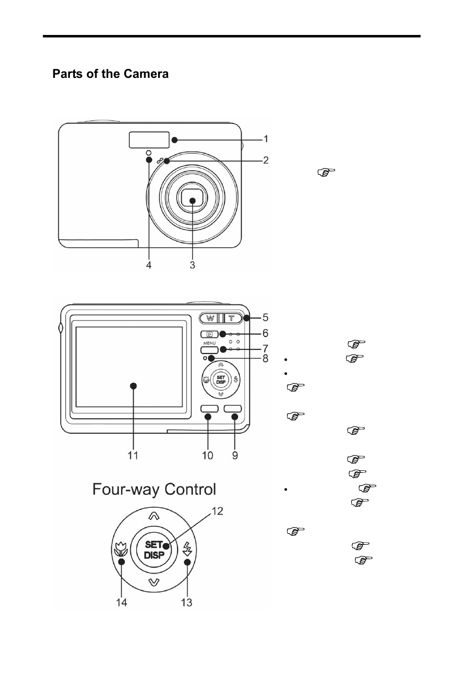 Parts of the camera | Beko BDK 870 User Manual | Page 7 / 62