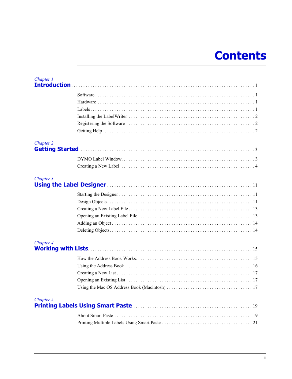 Dymo LabelWriter EL60 User Manual | Page 3 / 38