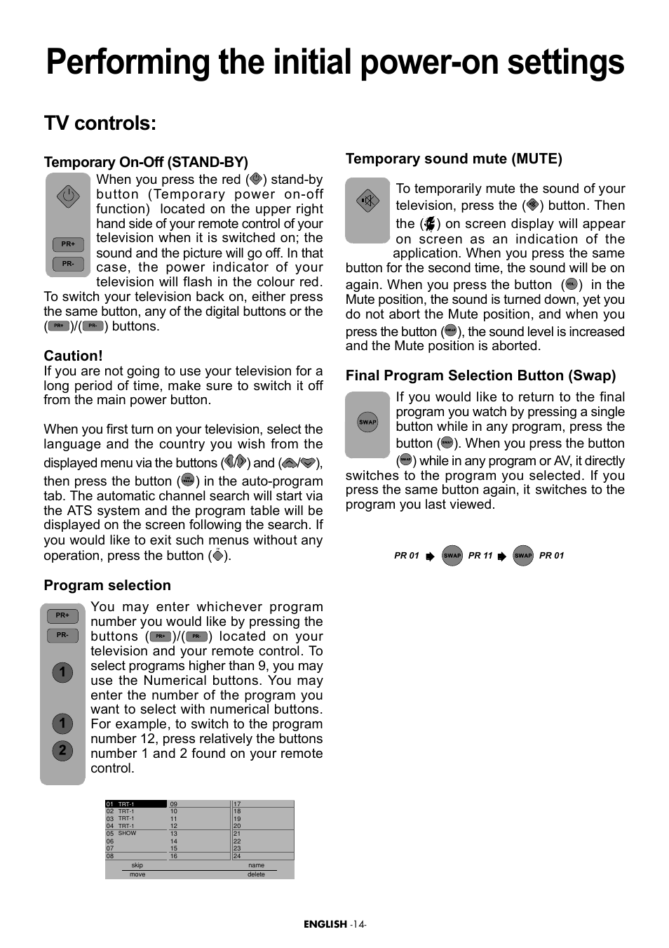 Teletext, List of contents, Start | Important considerations to follow, Product description, External equipment connection, Panel connections, Performing the initial power-on settings, Attention, Tv controls | Beko Plasma TV User Manual | Page 12 / 31