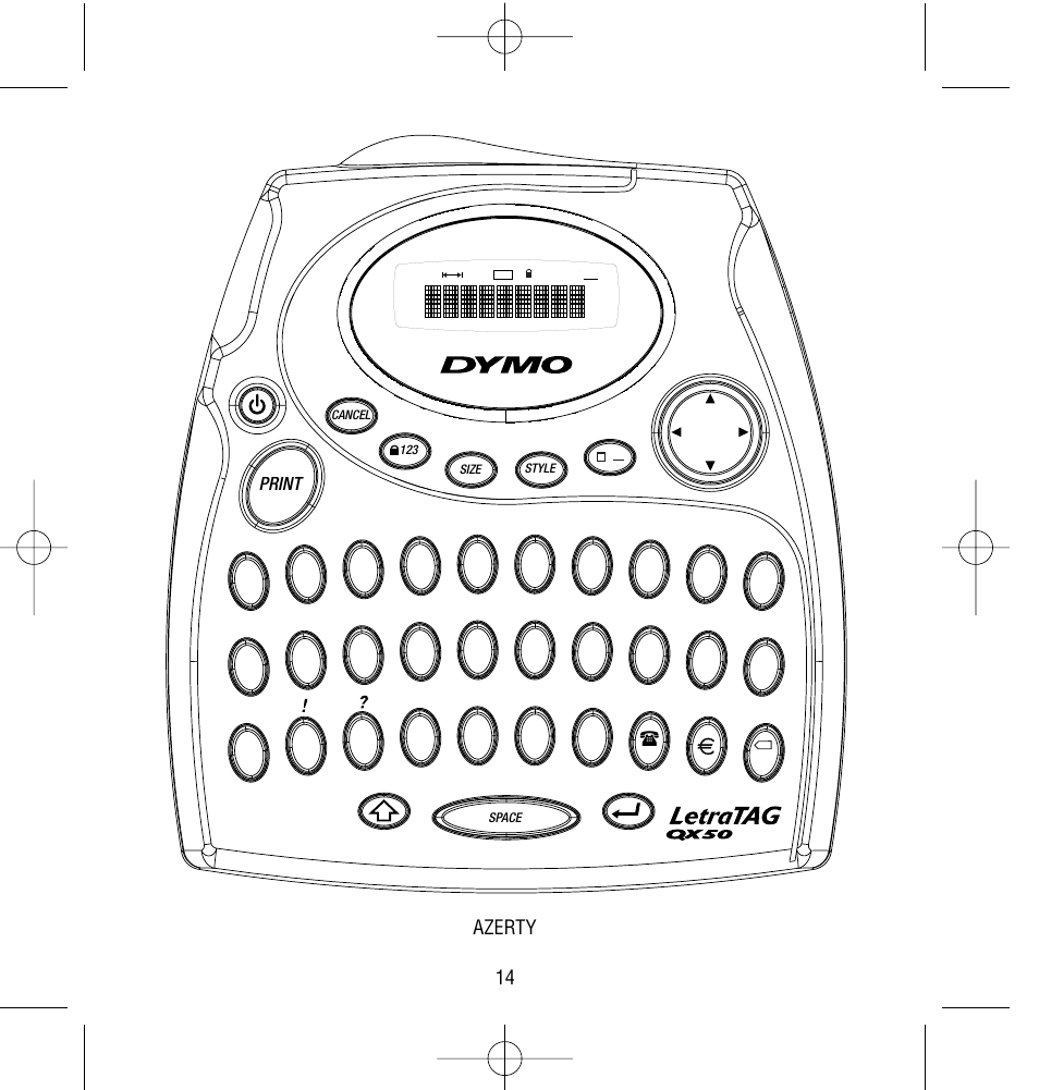 Dymo LetraTag QX50 User Manual | Page 14 / 44