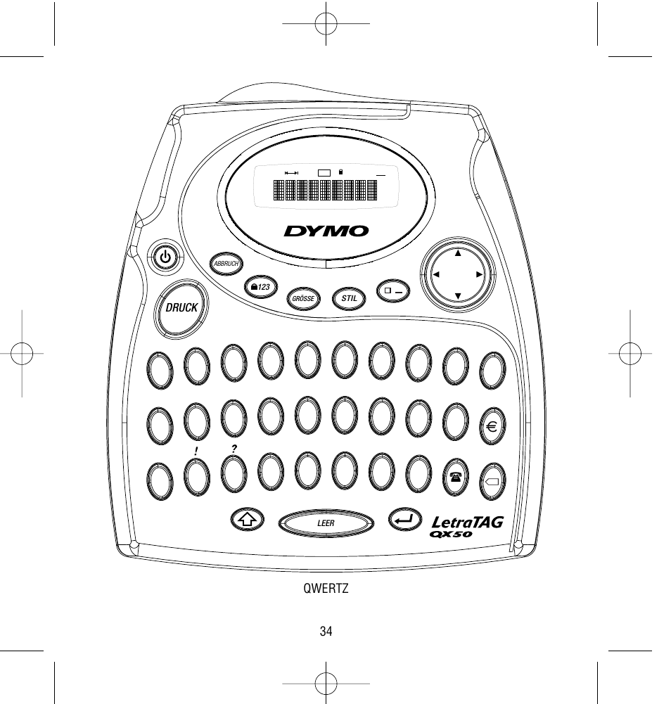 Dymo LetraTag QX50 User Manual | Page 34 / 44