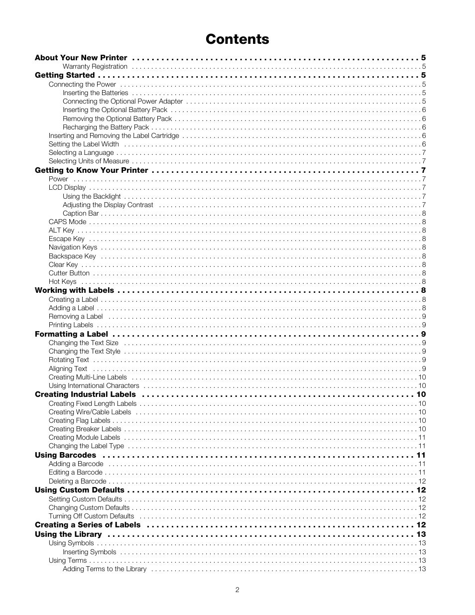 Dymo RHINO 4200 User Manual | Page 3 / 21