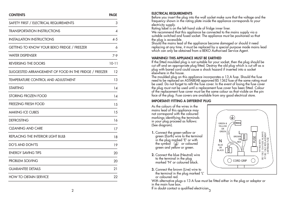 Beko CDA 653 F User Manual | Page 3 / 13