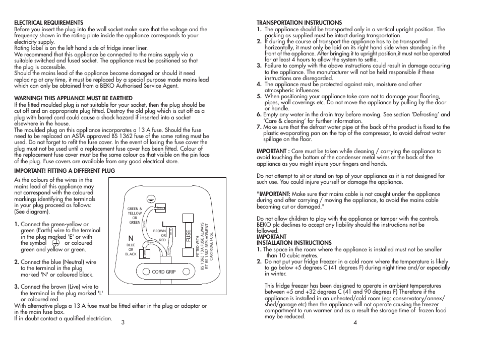 Beko CDA 645 F User Manual | Page 3 / 11