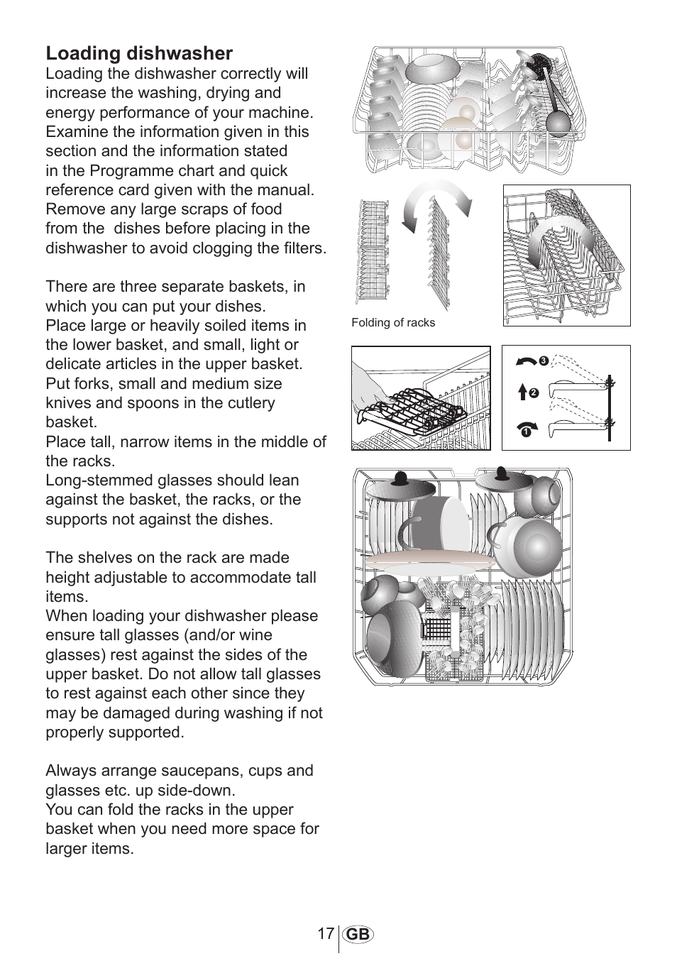 Loading dishwasher | Beko DFN 1000 X User Manual | Page 18 / 36