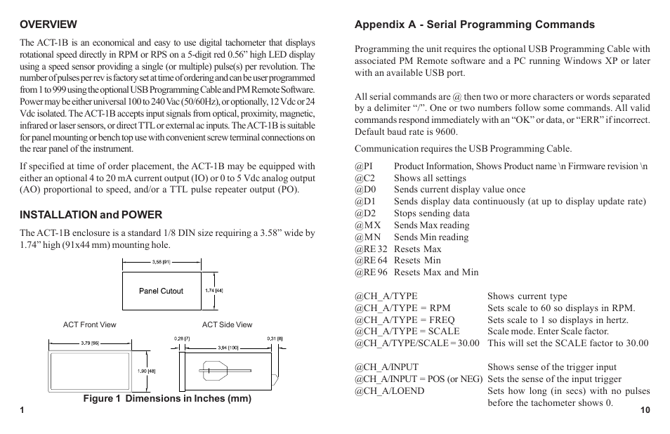 Monarch Instrument ACT-1B Series User Manual | Page 4 / 8