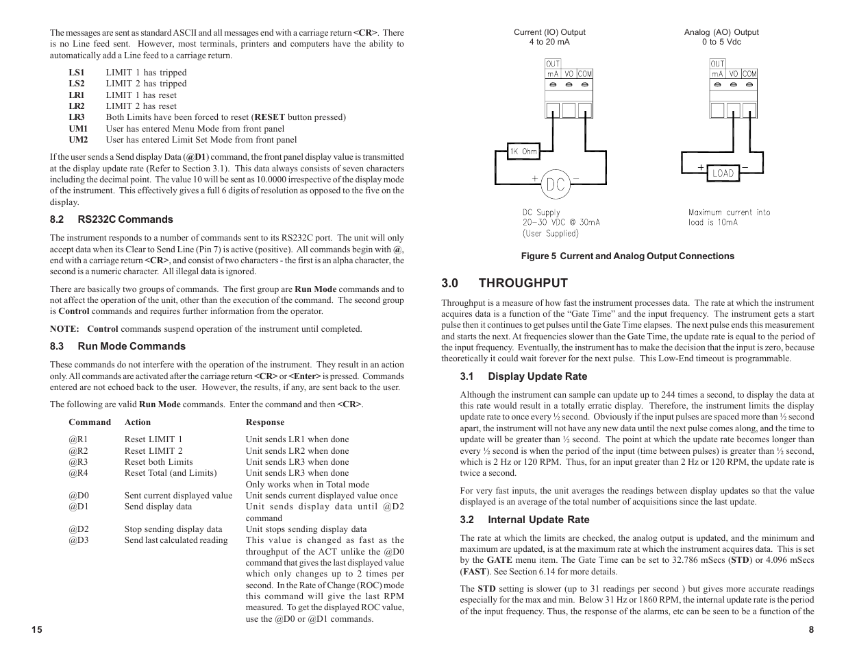 0 throughput | Monarch Instrument ACT-3 User Manual | Page 13 / 16
