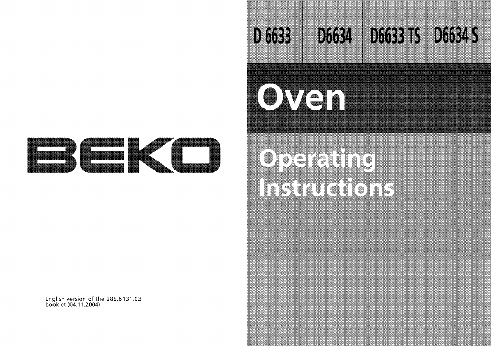 Beko D1 6633 TS User Manual | 25 pages