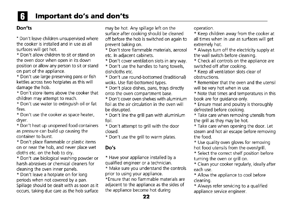 Important do's and don'ts | Beko D1 6633 TS User Manual | Page 25 / 25