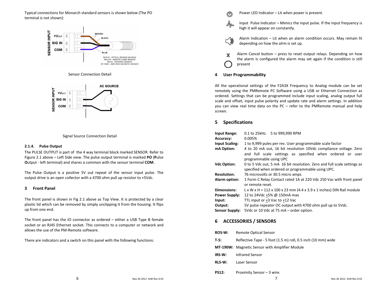 Monarch Instrument F2A3X User Manual | Page 6 / 6