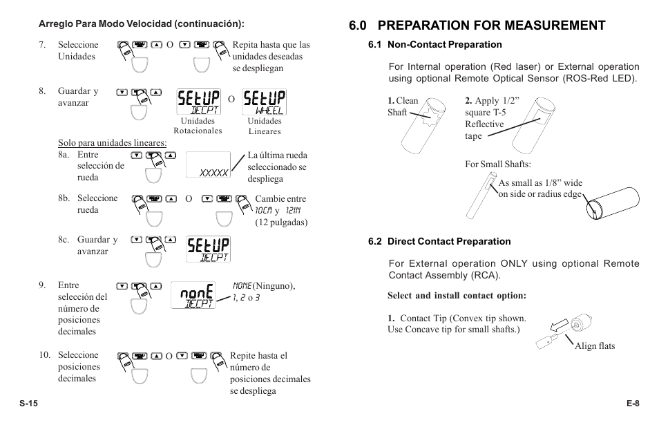 0 preparation for measurement | Monarch Instrument PLT200 User Manual | Page 11 / 42