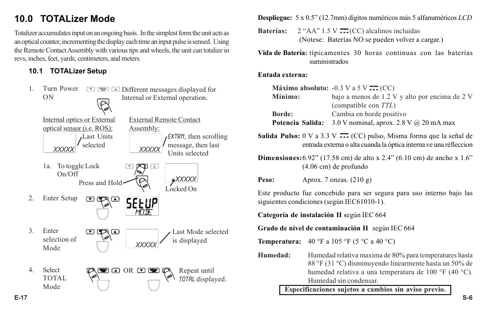 0 totalizer mode | Monarch Instrument PLT200 User Manual | Page 20 / 42