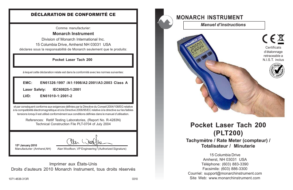 Monarch instrument | Monarch Instrument PLT200 User Manual | Page 29 / 42