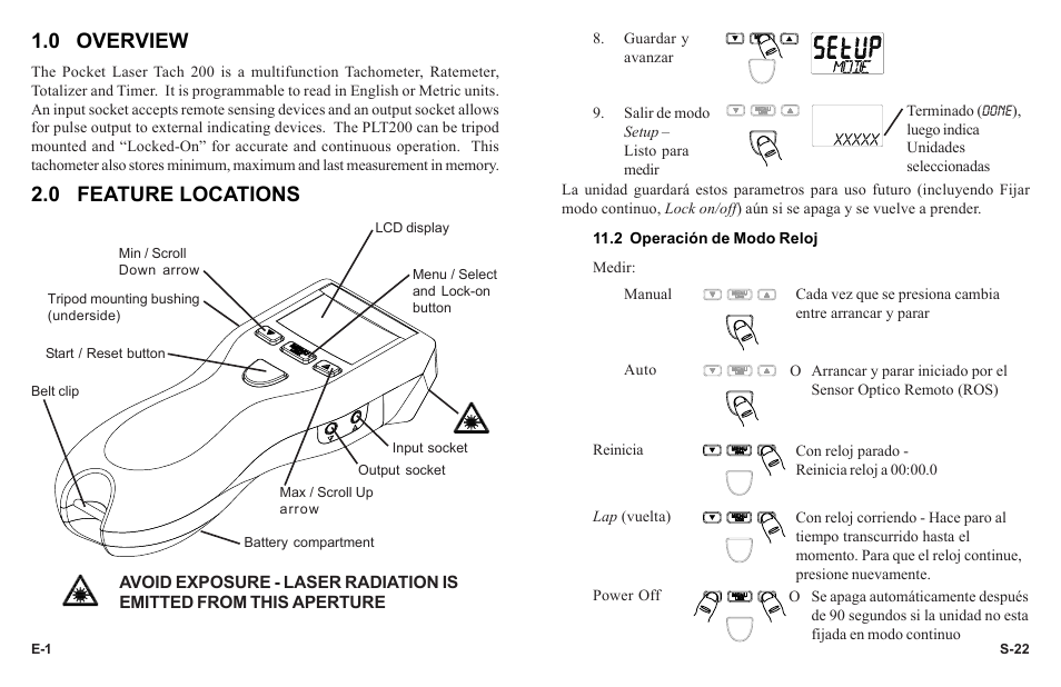 0 overview, 0 feature locations | Monarch Instrument PLT200 User Manual | Page 4 / 42