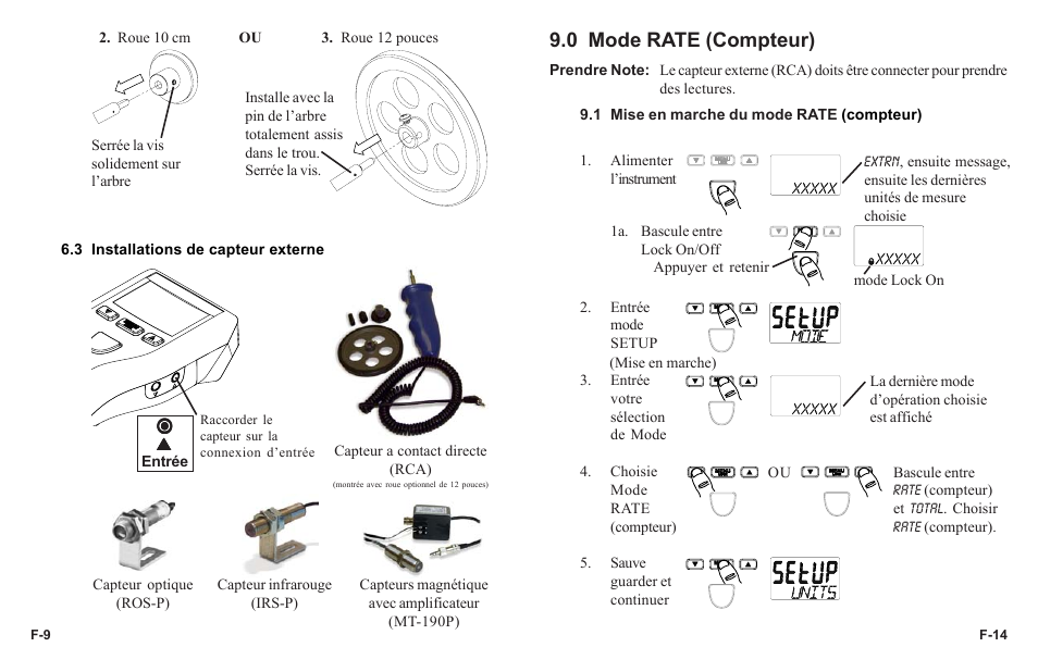 0 mode rate (compteur) | Monarch Instrument PLT200 User Manual | Page 40 / 42