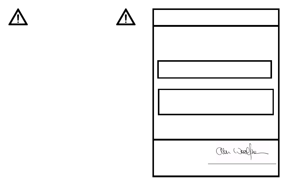 Warnings, Declaration of conformity | Monarch Instrument POCKET-TACH 100 User Manual | Page 2 / 6