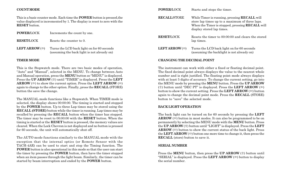 Monarch Instrument TACH-4AR User Manual | Page 8 / 8