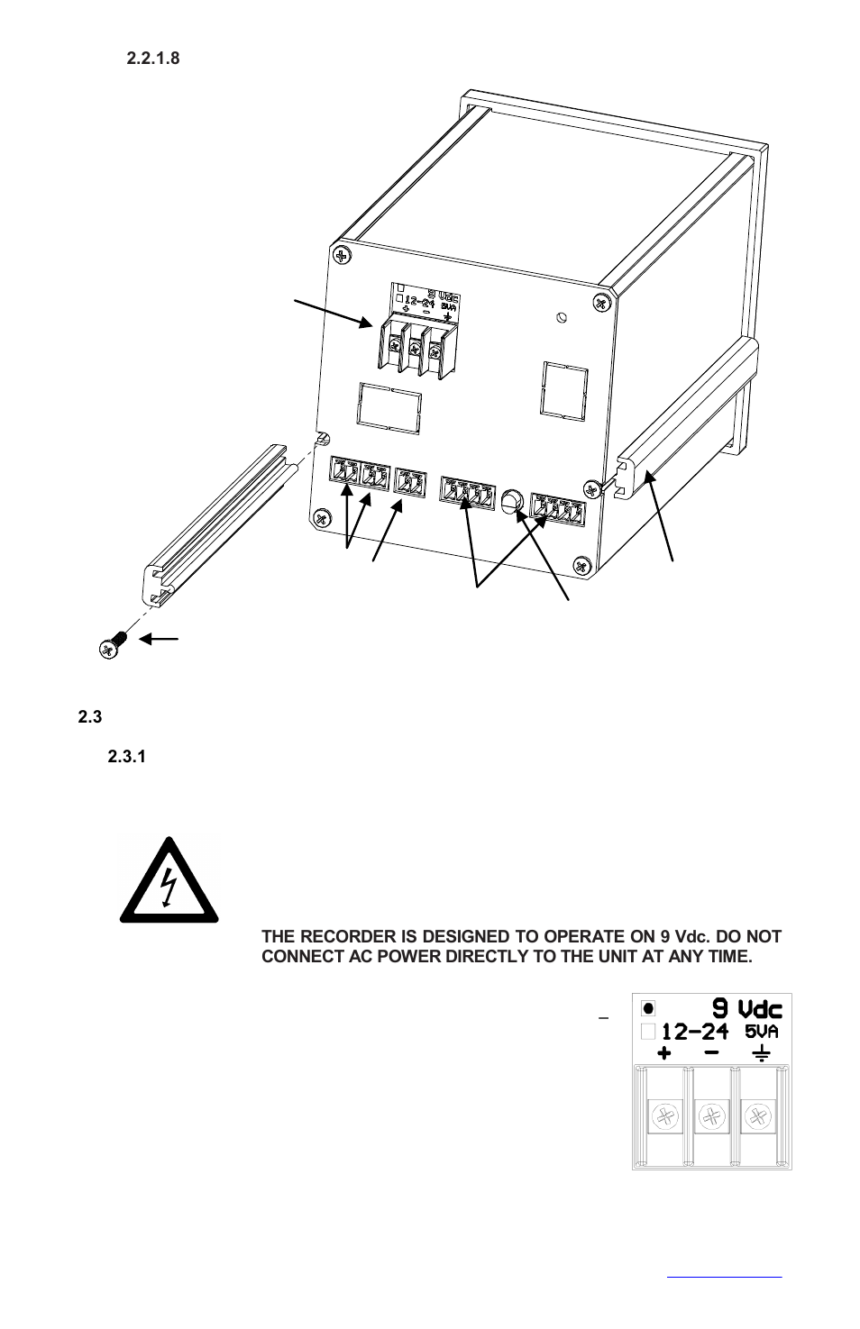 Warning, Connection | Monarch Instrument DC1250 User Manual | Page 12 / 43