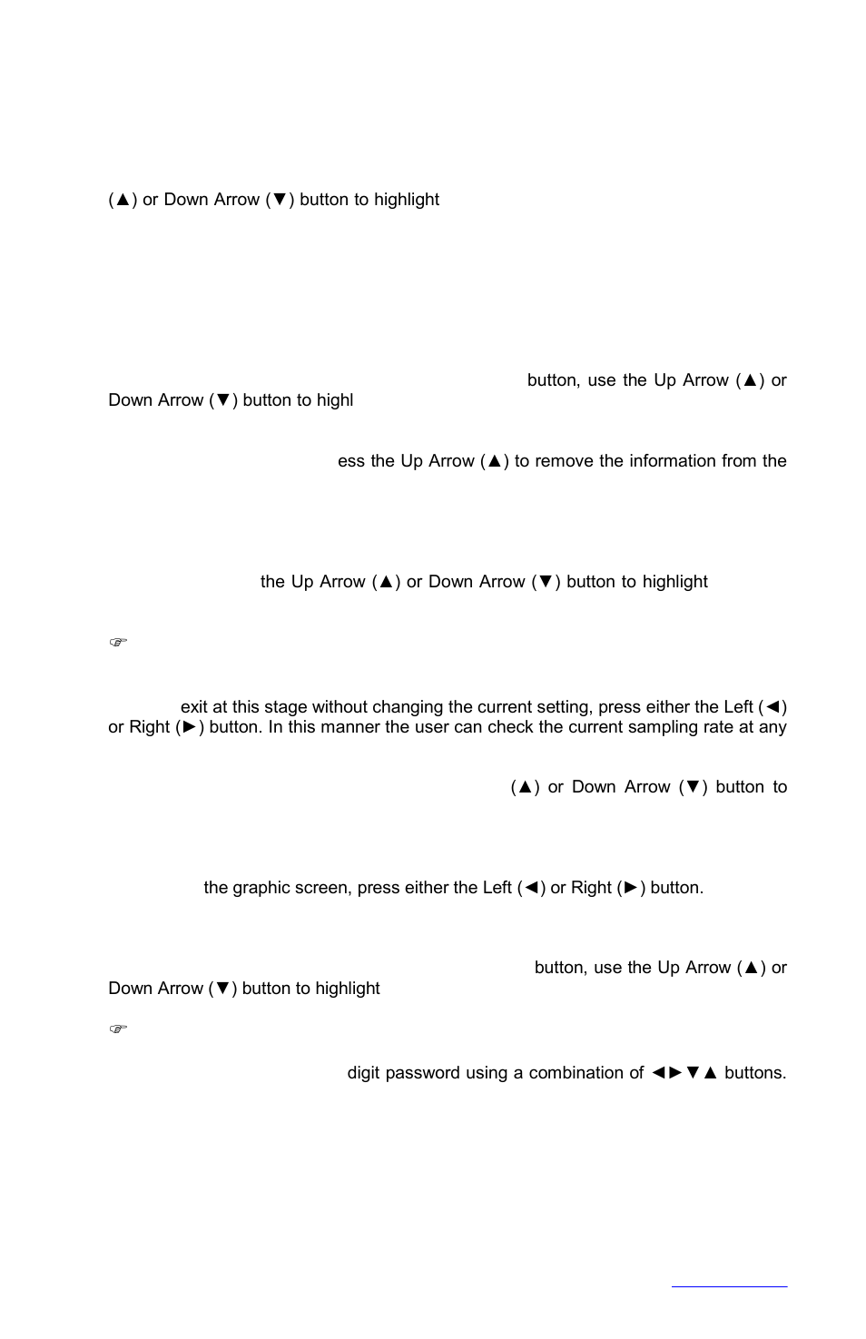 Password, Card status | Monarch Instrument DC1250 User Manual | Page 23 / 43