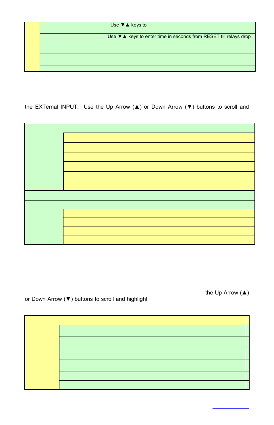 Relays, Display, Relay setup | Display - menu timeout | Monarch Instrument DC1250 User Manual | Page 29 / 43
