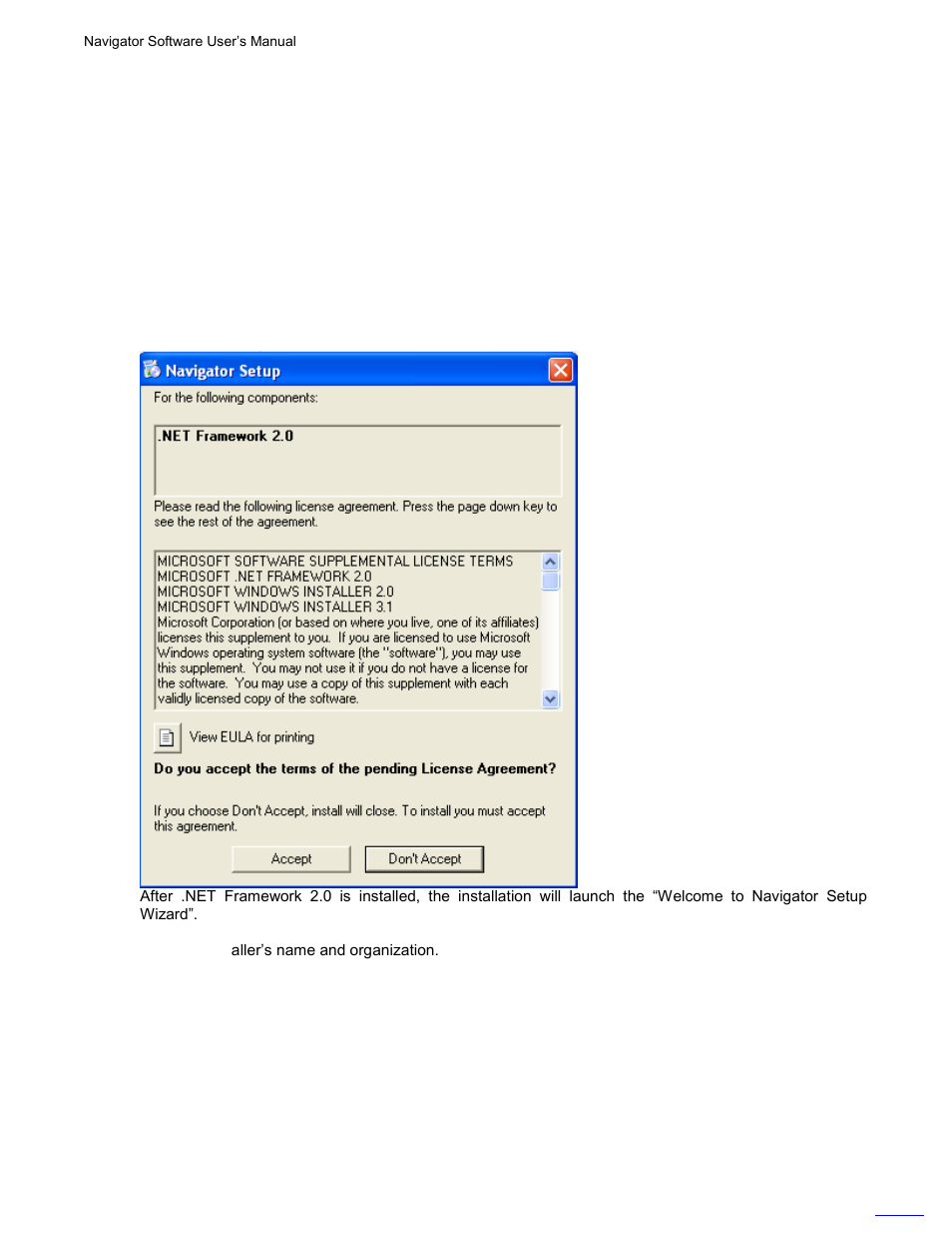 Navigator software, Installation | Monarch Instrument Navigator User Manual | Page 2 / 20