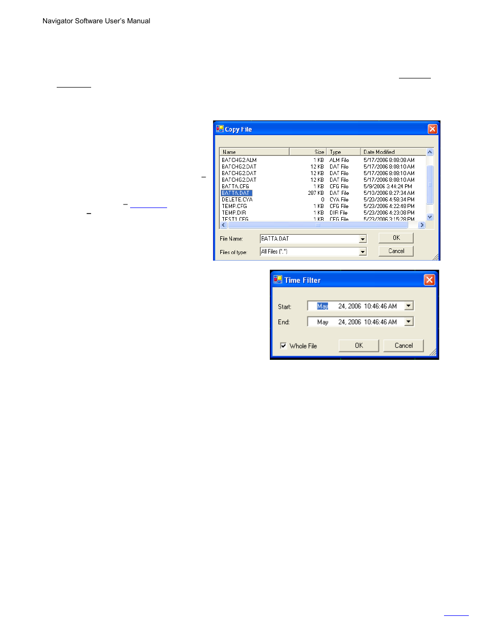 Loading partial files | Monarch Instrument Navigator User Manual | Page 9 / 20