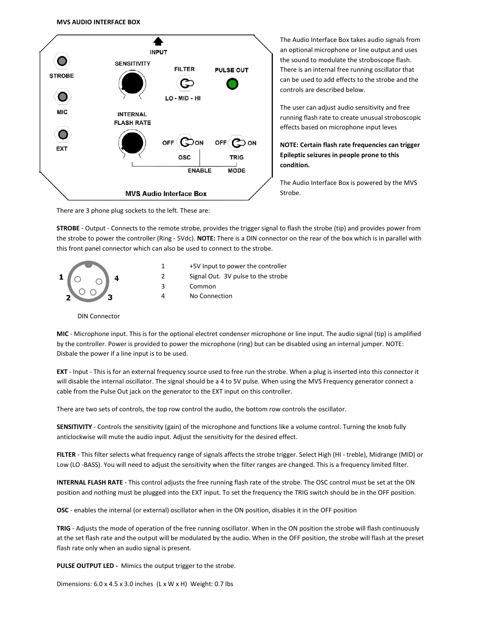 Monarch Instrument MVS Audio User Manual | 1 page