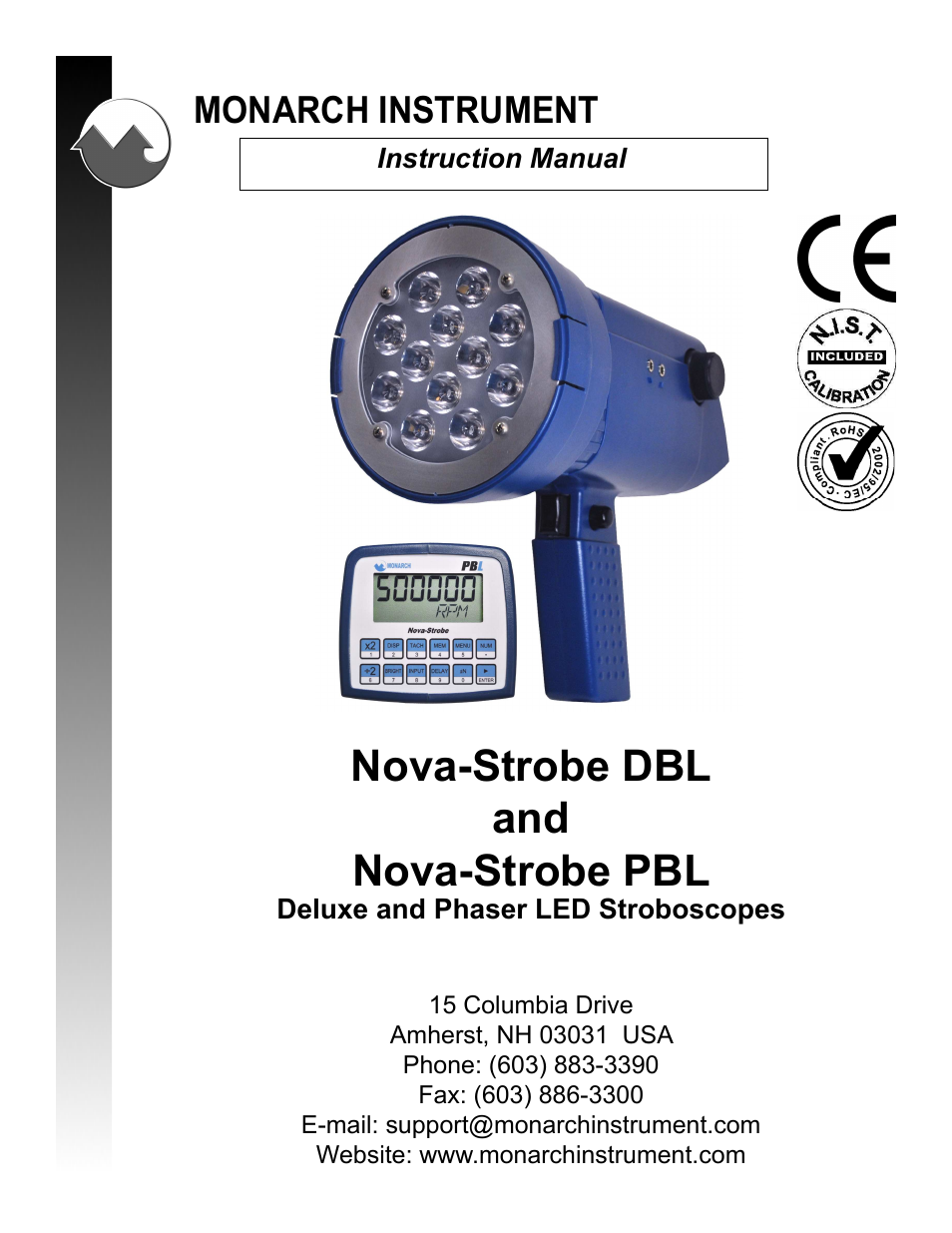 Monarch Instrument Nova-Strobe PBL User Manual | 28 pages