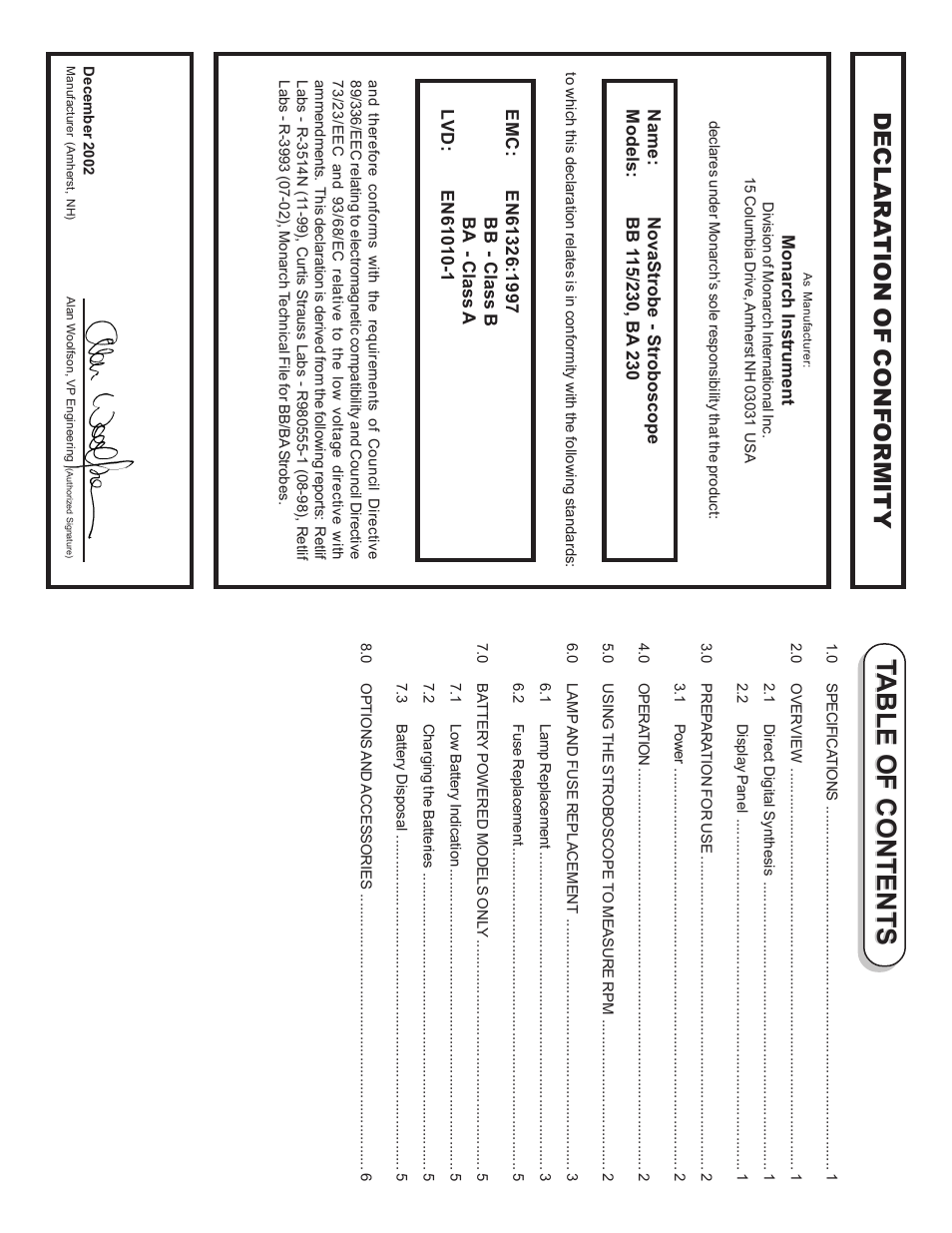 Monarch Instrument Nova-Strobe BA User Manual | Page 3 / 6