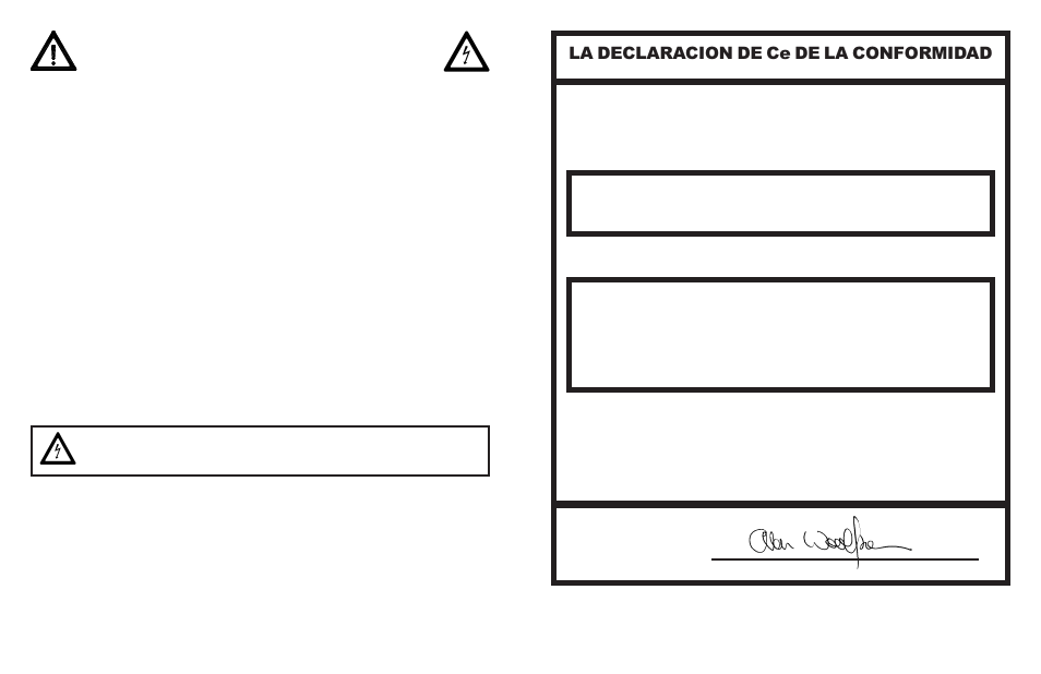 Safeguards and precautions, La declaracion de ce de la conformidad | Monarch Instrument Nova-Strobe bbx User Manual | Page 2 / 30