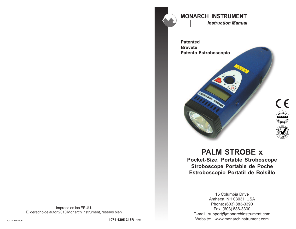 Monarch Instrument PALM STROBE User Manual | 24 pages