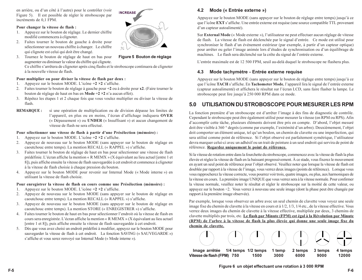 0 utilisation du stroboscope pour mesurer les rpm | Monarch Instrument PALM STROBE User Manual | Page 24 / 24