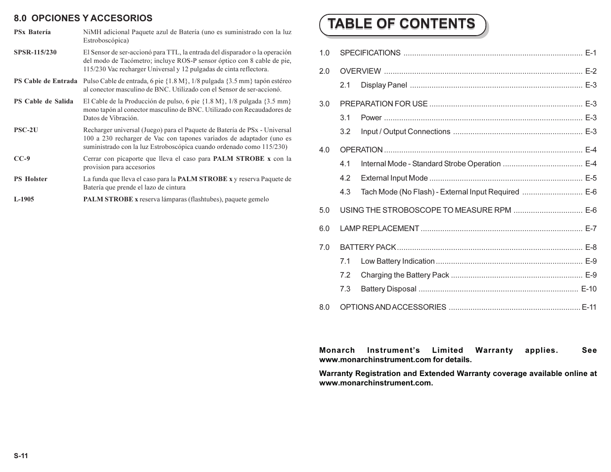 Monarch Instrument PALM STROBE User Manual | Page 3 / 24