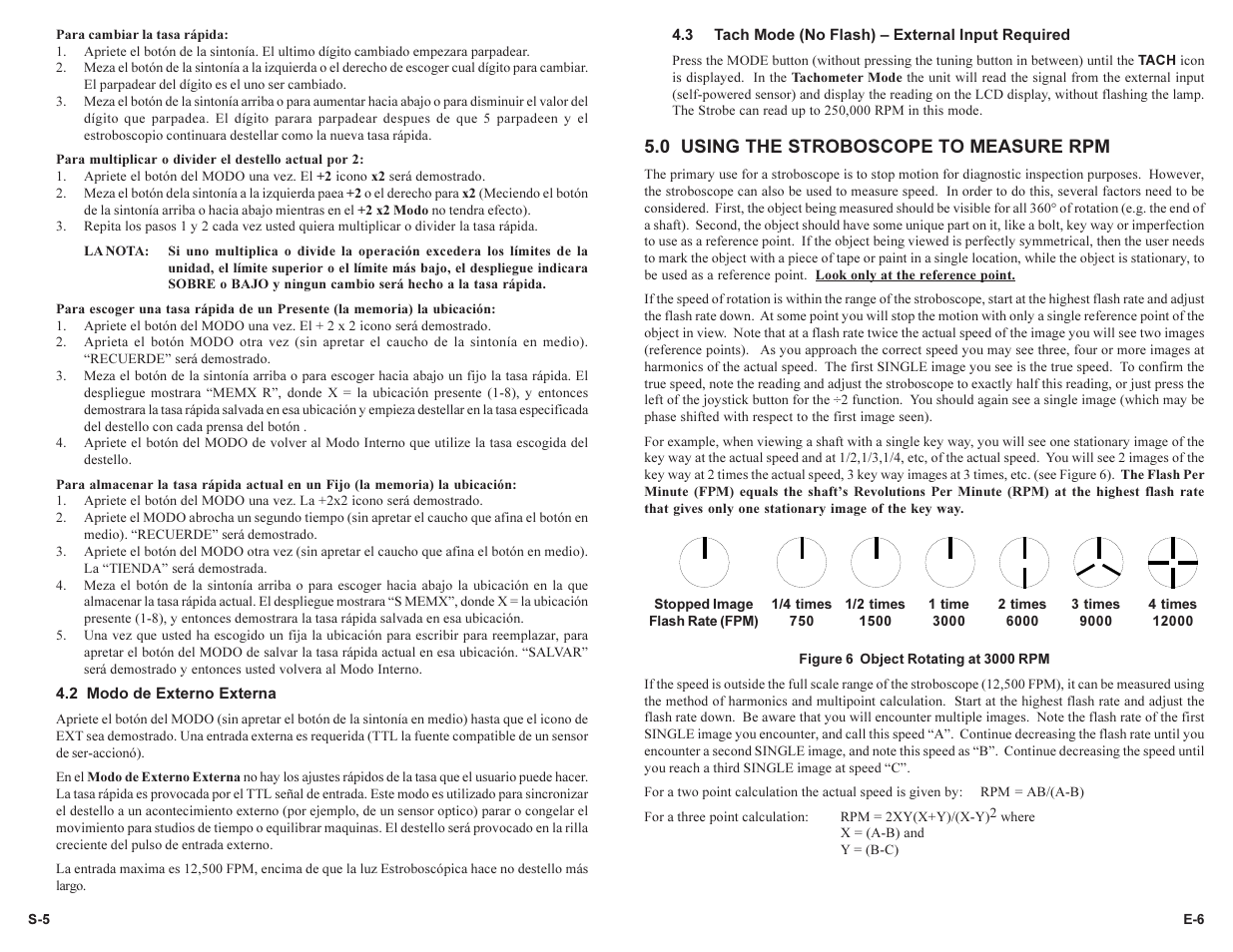 0 using the stroboscope to measure rpm | Monarch Instrument PALM STROBE User Manual | Page 9 / 24