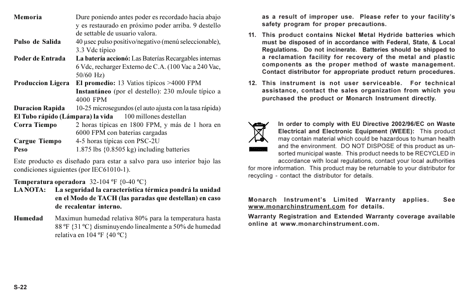 Monarch Instrument Phaser-Strobe pbx User Manual | Page 3 / 44