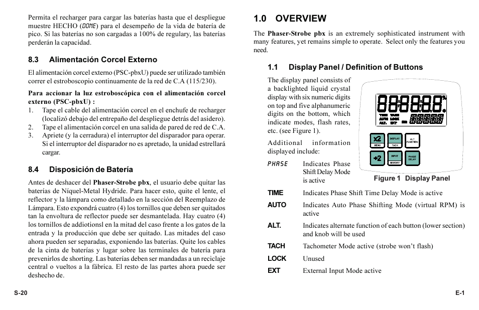 0 overview | Monarch Instrument Phaser-Strobe pbx User Manual | Page 5 / 44