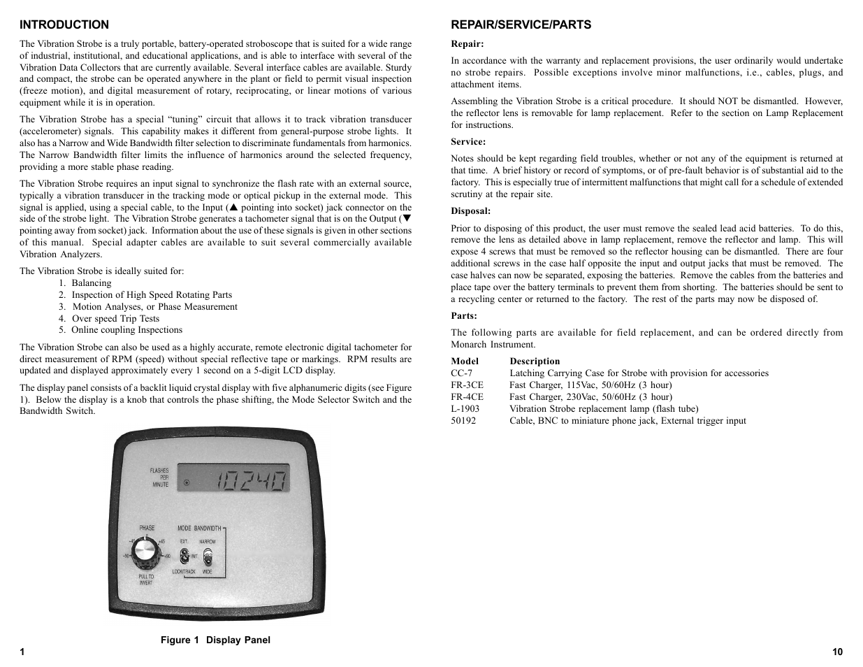 Monarch Instrument Vibration Strobe User Manual | Page 4 / 8