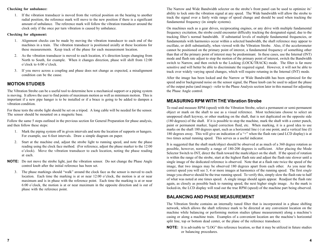 Monarch Instrument Vibration Strobe User Manual | Page 7 / 8