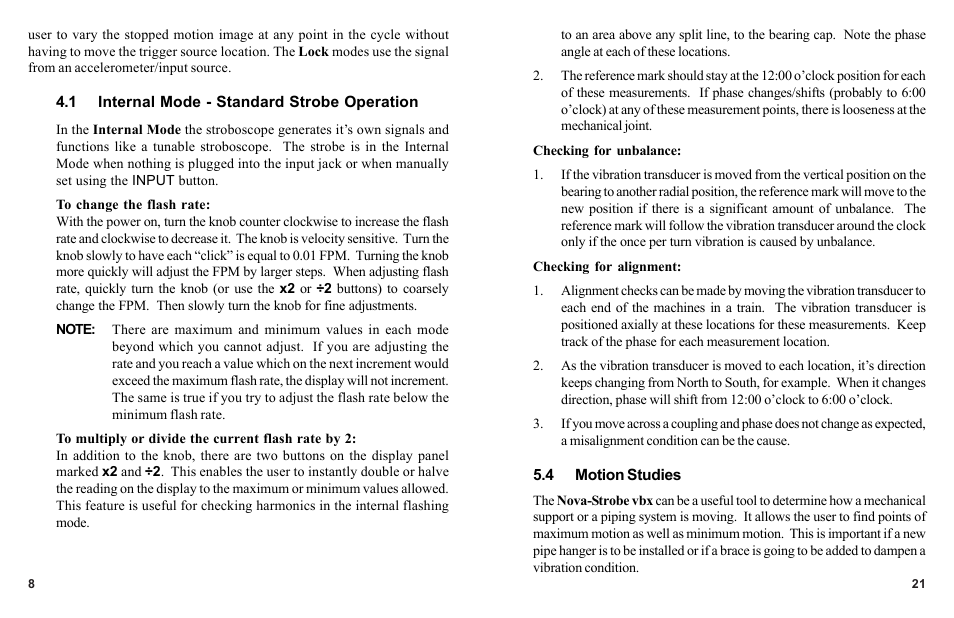 Monarch Instrument Nova-Strobe vbx User Manual | Page 12 / 18
