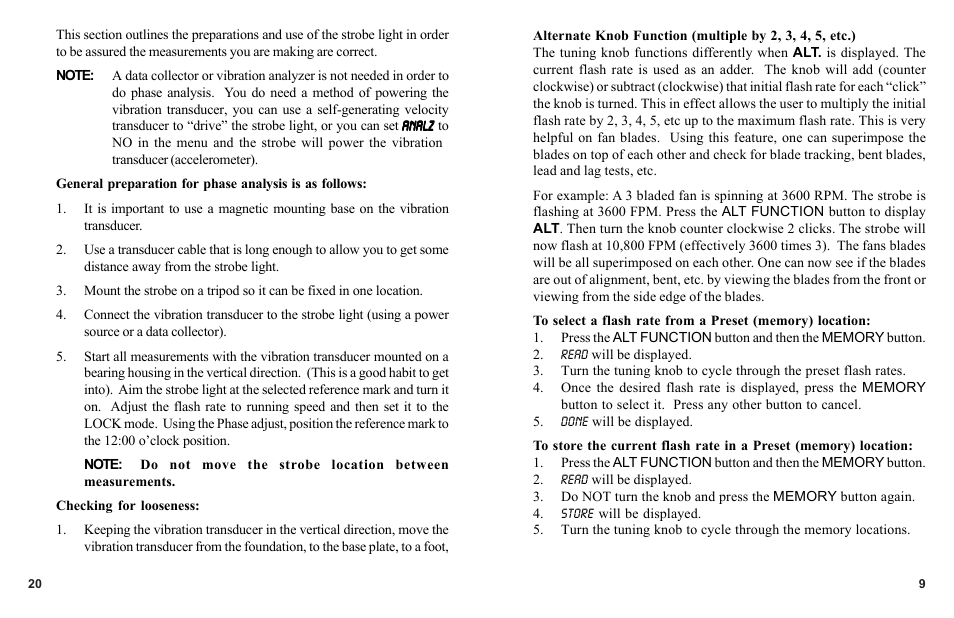 Monarch Instrument Nova-Strobe vbx User Manual | Page 13 / 18