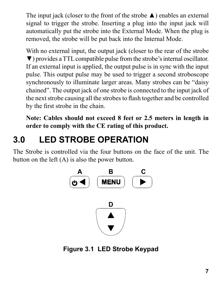 0 led strobe operation | Monarch Instrument Pocket LED Strobe User Manual | Page 11 / 24