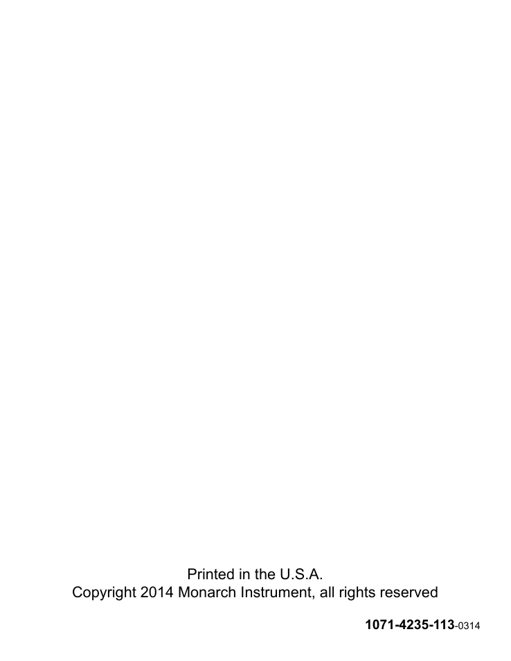 Monarch Instrument Pocket LED Strobe User Manual | Page 24 / 24