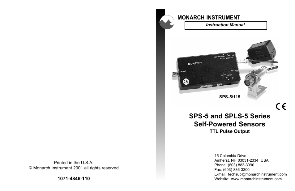 Monarch Instrument SPLS-5 Series User Manual | 10 pages