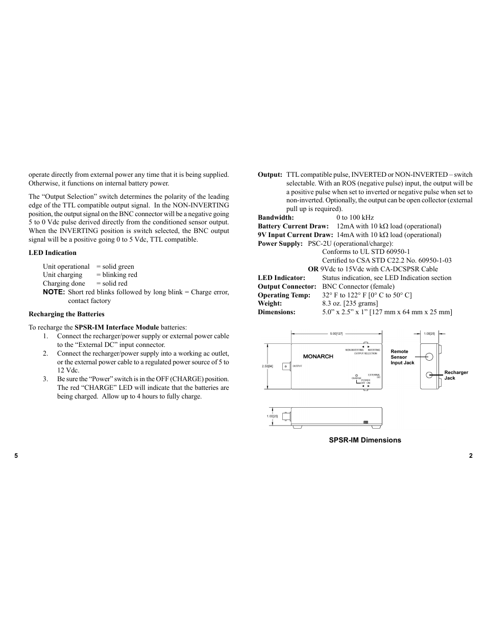 Monarch Instrument SPSR-230 User Manual | Page 5 / 6