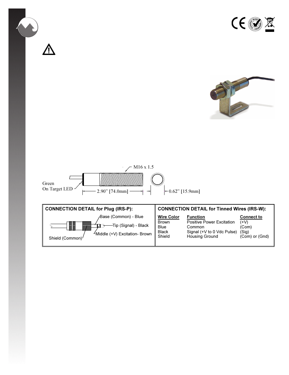 Monarch Instrument IRS User Manual | 2 pages