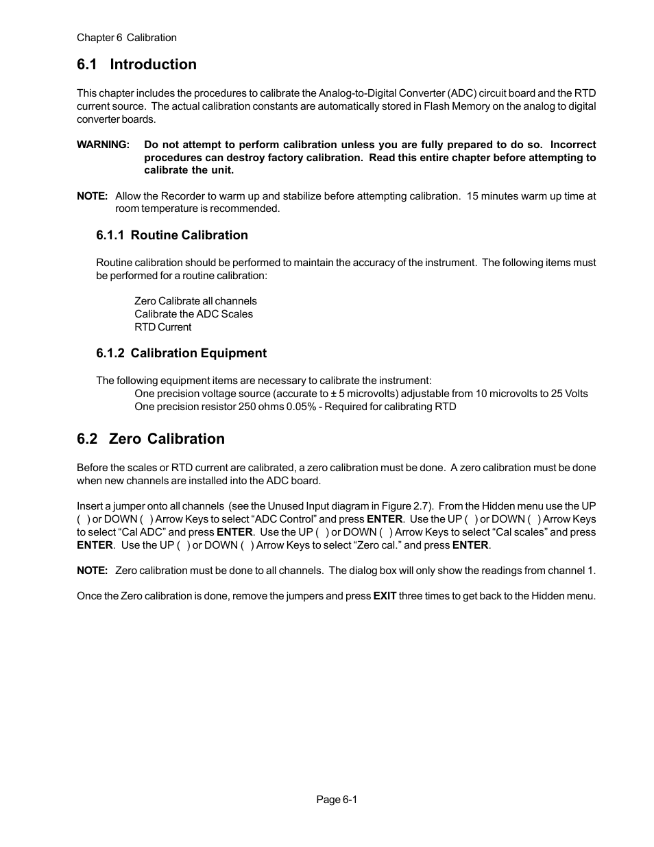 1 introduction, 2 zero calibration | Monarch Instrument DC 2000 User Manual | Page 119 / 160