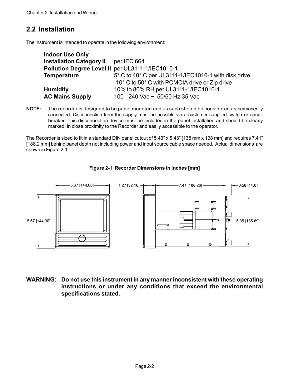 2 installation | Monarch Instrument DC 2000 User Manual | Page 20 / 160